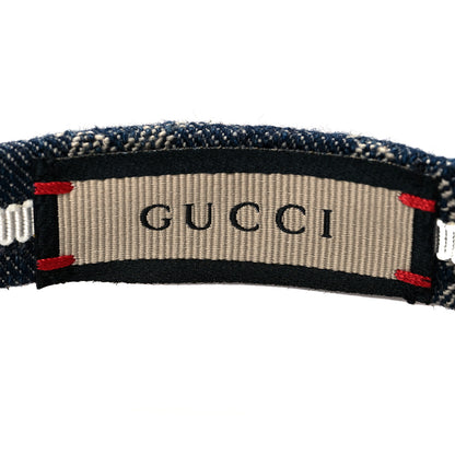 Gucci Denim Monogram Headband 3 of 4