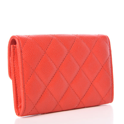 Chanel Caviar Quilted Flap Card Holder Red 3 of 9