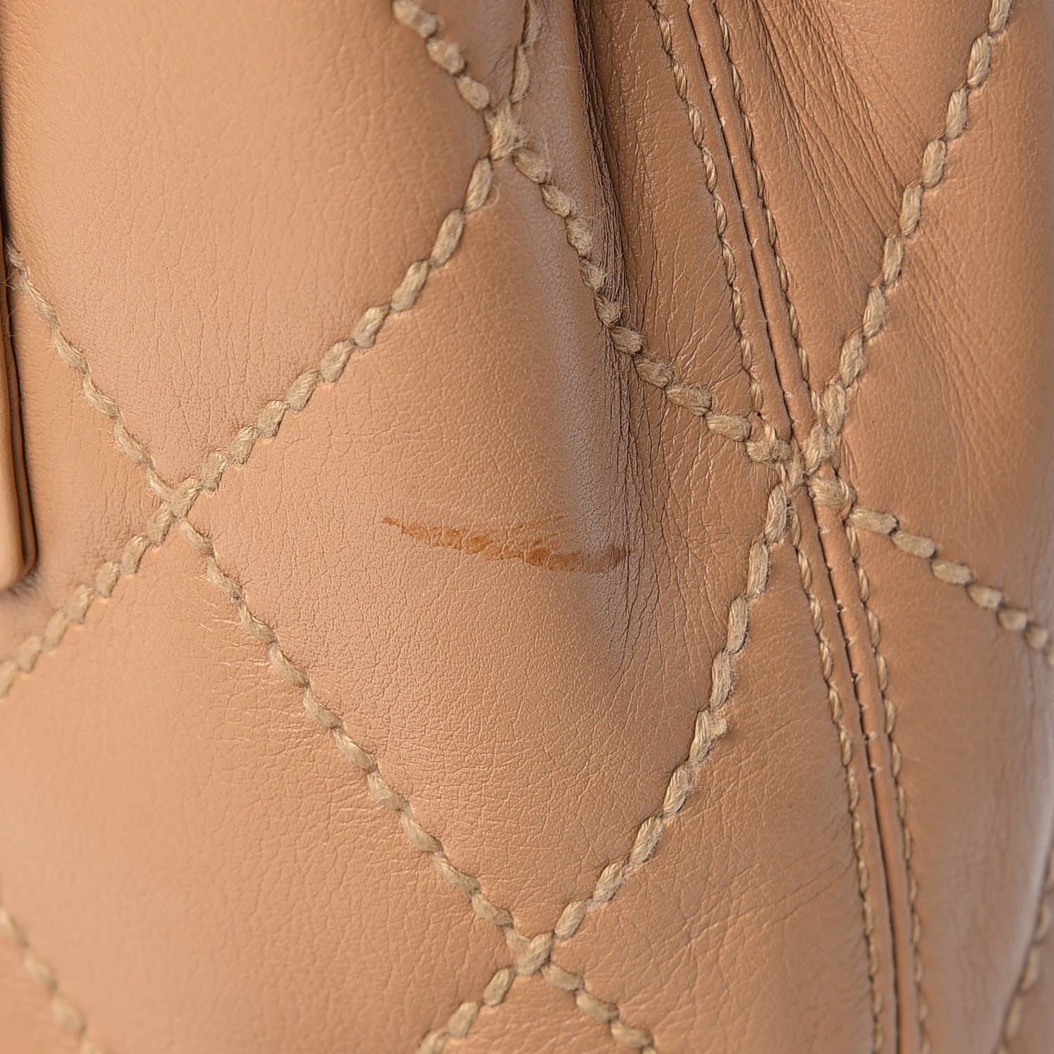 Chanel Calfskin Wild Stitch Tote Beige 10 of 11