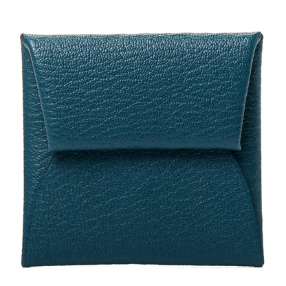 Hermes Chevre Mysore Bastia Verso Coin Purse Vert Bosphore Rose D'ete 1 of 4
