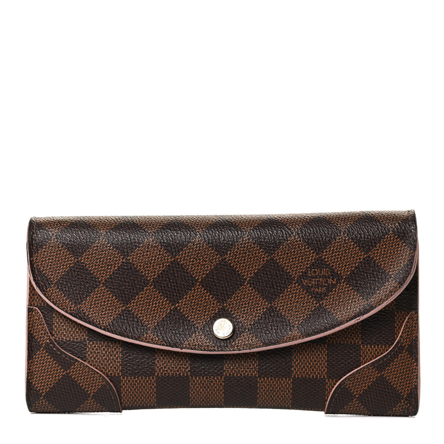 Louis Vuitton Damier Ebene Caissa Wallet Rose Ballerine 1 of 11