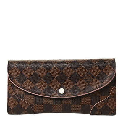 Louis Vuitton Damier Ebene Caissa Wallet Rose Ballerine 1 of 11