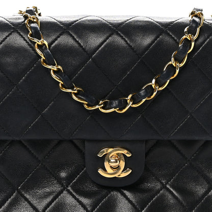 Chanel Lambskin Quilted Mini Square Flap Bag Black 8 of 11