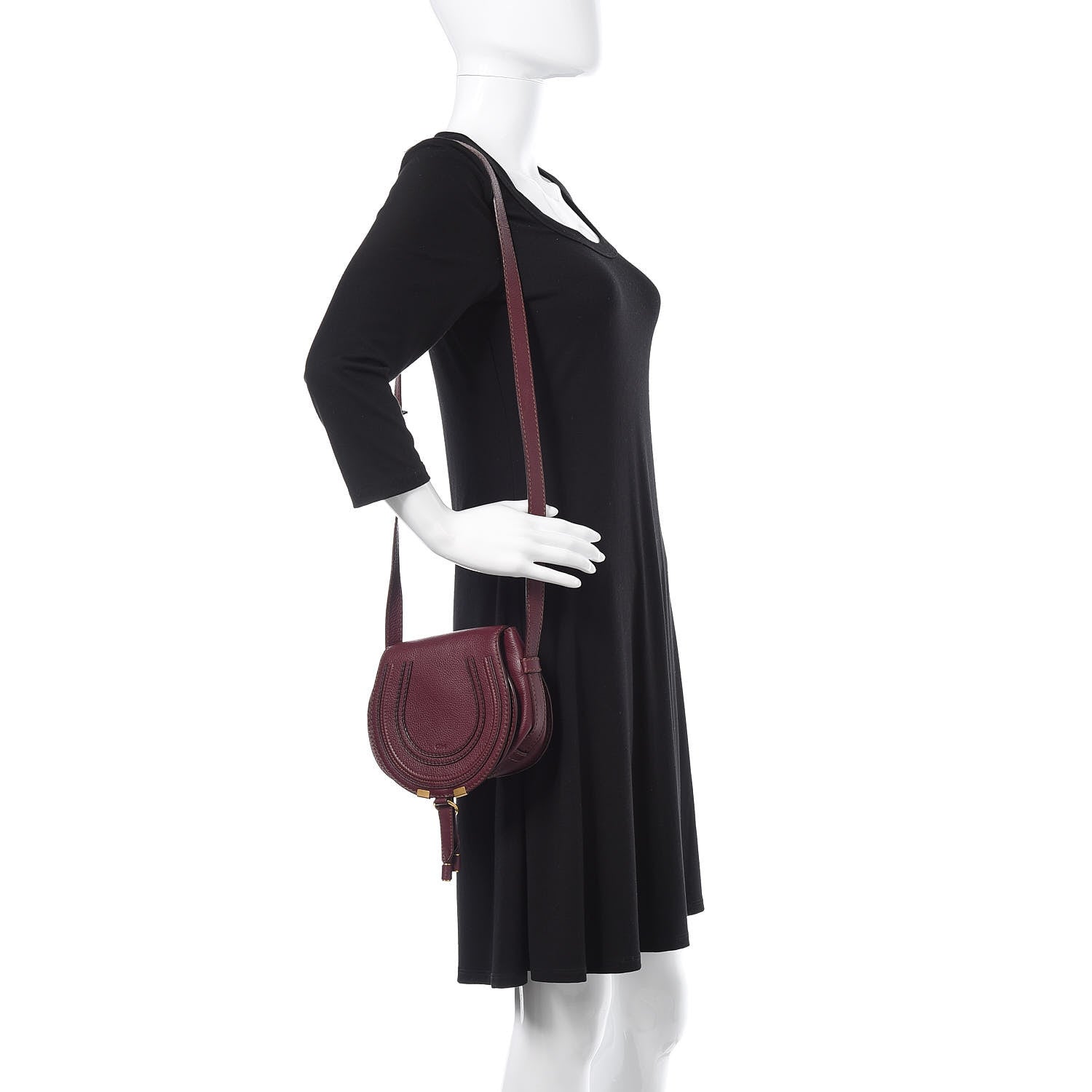 Chloe Calfskin Mini Marcie Round Crossbody Bag Wild Purple 2 of 12