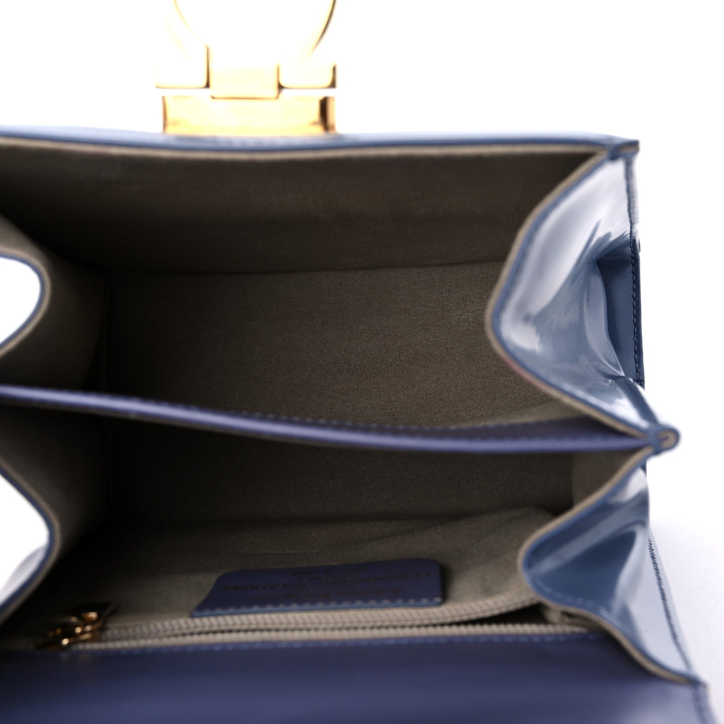 Brushed Off Calfskin Small Iconic Top Handle Bag Light Blue