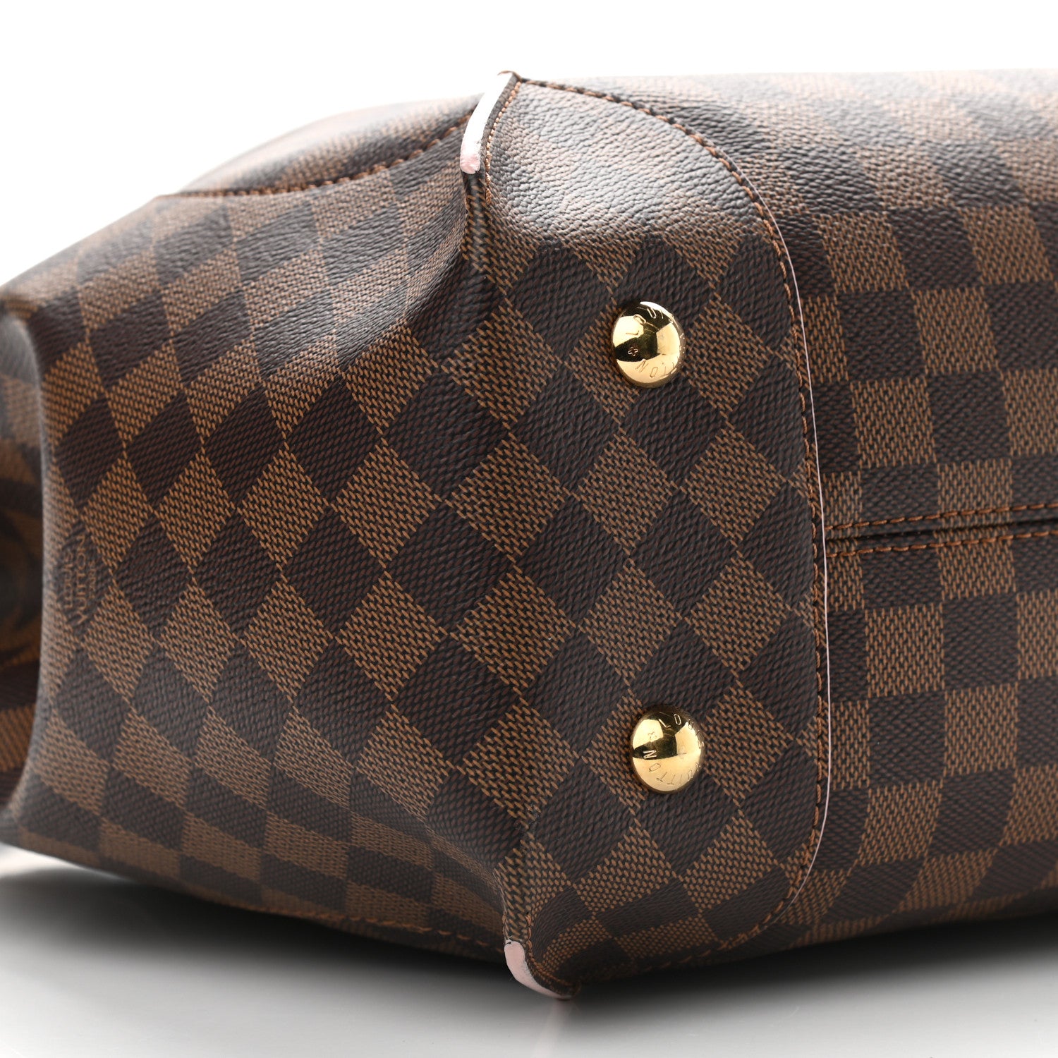 Louis Vuitton Damier Ebene Caissa Hobo Rose Ballerine 9 of 13