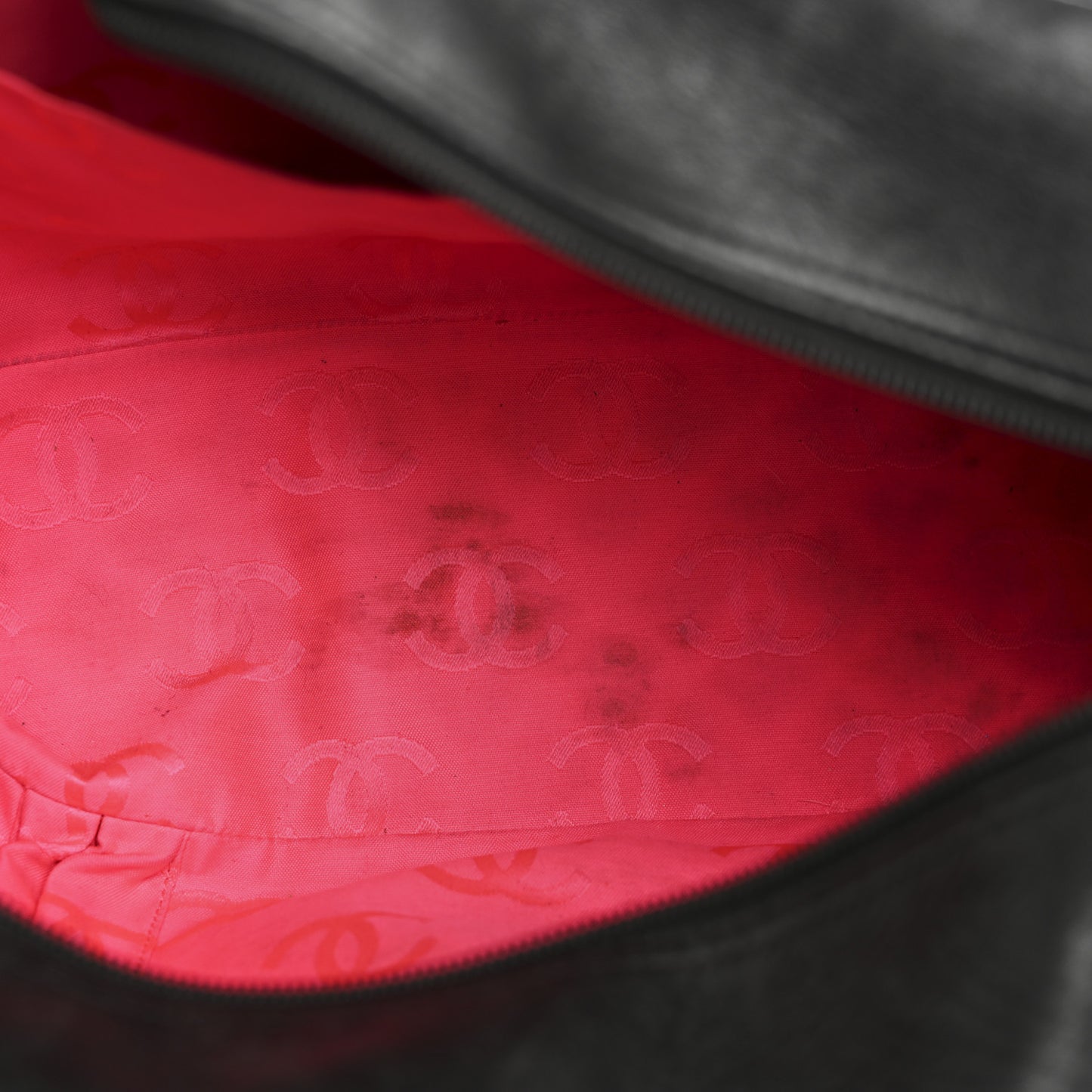 Calfskin Quilted Large Cambon Multipocket Reporter Black