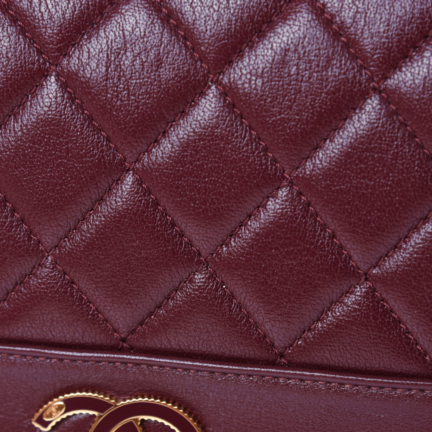 Chanel Sheepskin Quilted Vintage Mademoiselle Flap Dark Red 12 of 15