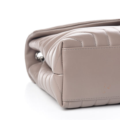 Saint Laurent Calfskin Y Quilted Monogram Medium Loulou Chain Satchel Light Natural 7 of 9