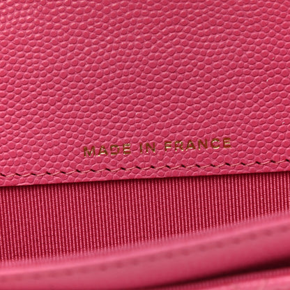 Chanel Caviar Quilted Flap Card Holder Wallet Pink 7 of 9