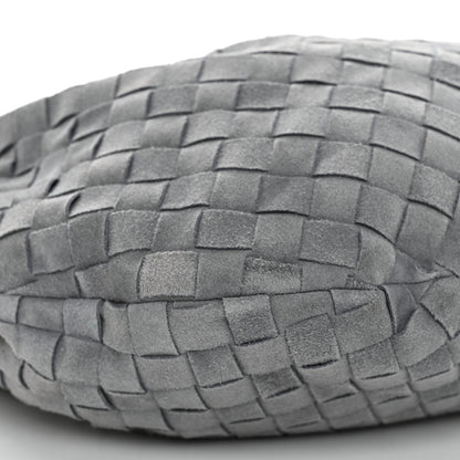 Bottega Veneta Suede Calfskin Intrecciato Teen Jodie Hobo Thunder 9 of 11