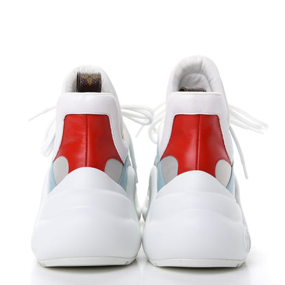 Louis Vuitton Calfskin Technical Nylon LV Archlight Sneakers 38.5 White Blue Gris 40 White Blue Gris 7 of 10