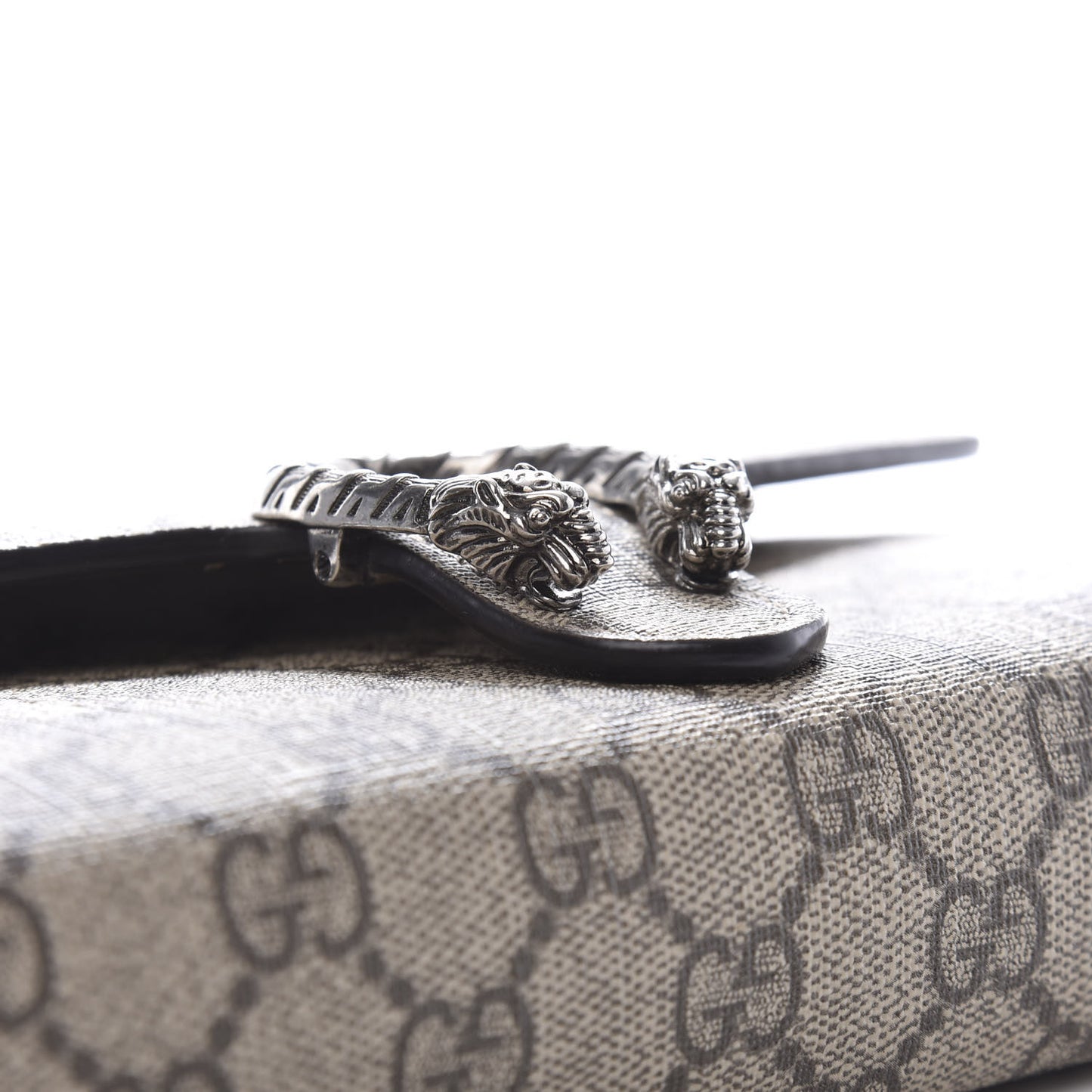 GG Supreme Monogram Mini Dionysus Chain Wallet Beige Taupe