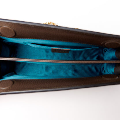 Gucci GG Supreme Monogram Web Small Ophidia Chain Shoulder Bag Brown 5 of 14