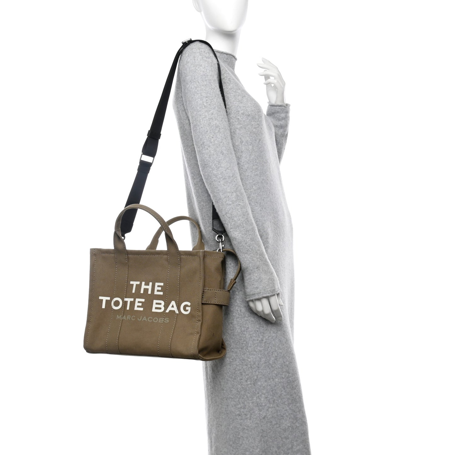 Cotton Canvas Medium The Traveler Tote Bag Slate Green