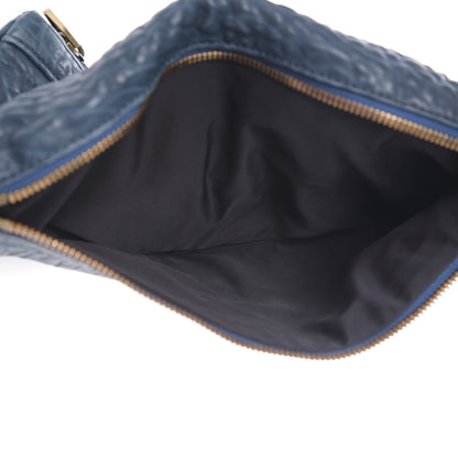 Alexander Wang Textured Lambskin Dumbo Fold Over Clutch Blue 4 of 10