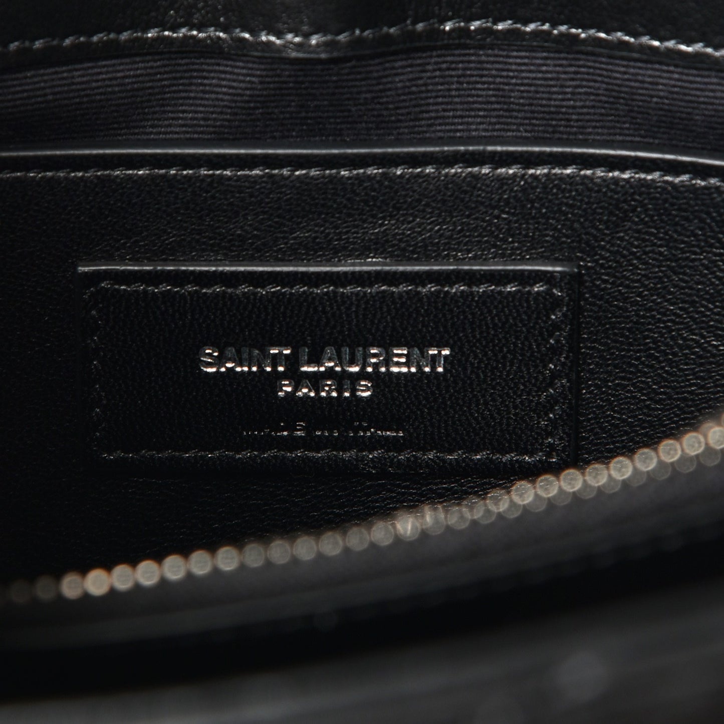 Calfskin Y Quilted Monogram Small Loulou Chain Satchel Black