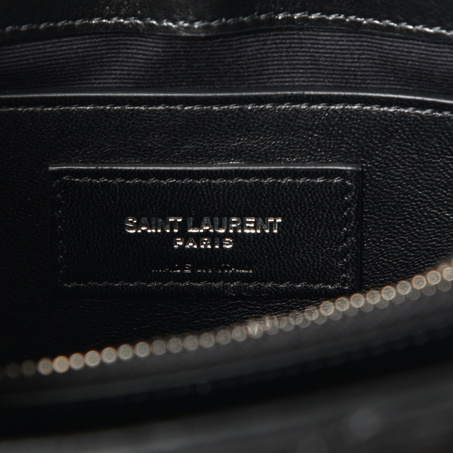 Saint Laurent Calfskin Y Quilted Monogram Small Loulou Chain Satchel Black 7 of 8