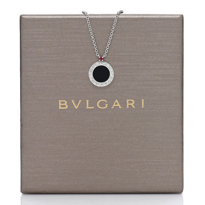 Bulgari Sterling Silver Black Onyx Ruby Save The Children Anniversary Pendant Necklace 5 of 5