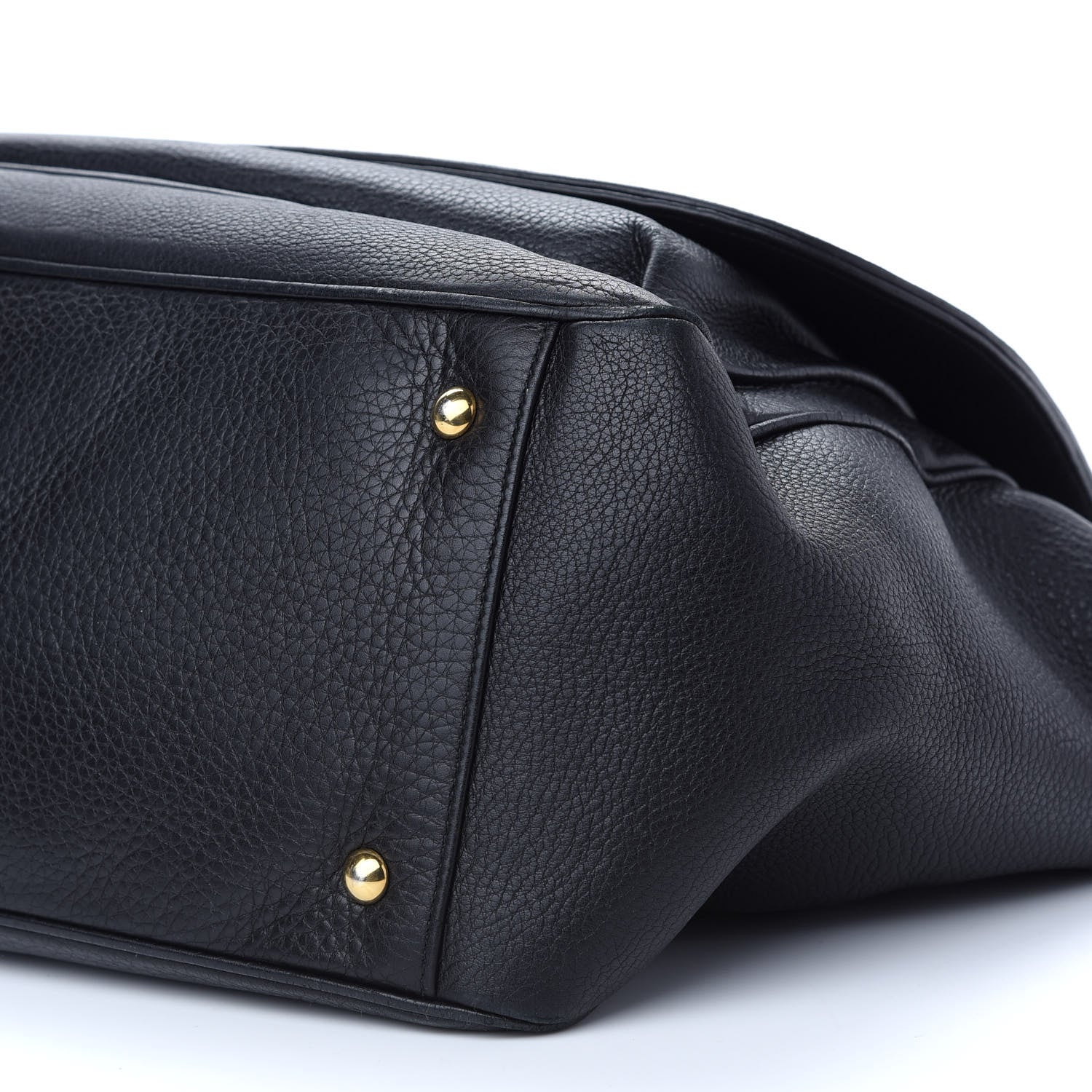 Gucci Pebbled Calfskin Medium 1973 Top Handle Satchel Black 9 of 11