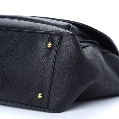 Gucci Pebbled Calfskin Medium 1973 Top Handle Satchel Black 9 of 11