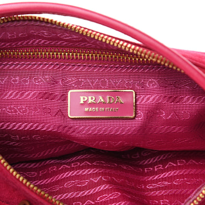 Prada Suede Box Shoulder Bag Peonia 6 of 12