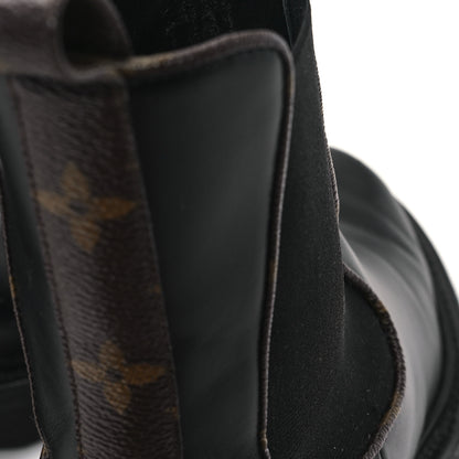 Louis Vuitton Calfskin Monogram Beaubourg Ankle Boots 40.5 Black 9 of 10