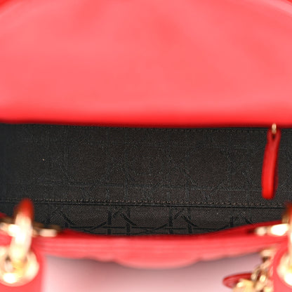Christian Dior Lambskin Cannage Mini Lady Dior Red 4 of 9