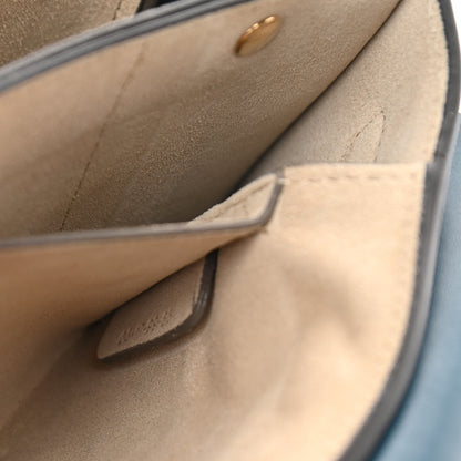 Chloe Suede Calfskin Small Faye Shoulder Bag Majolica Blue 7 of 16