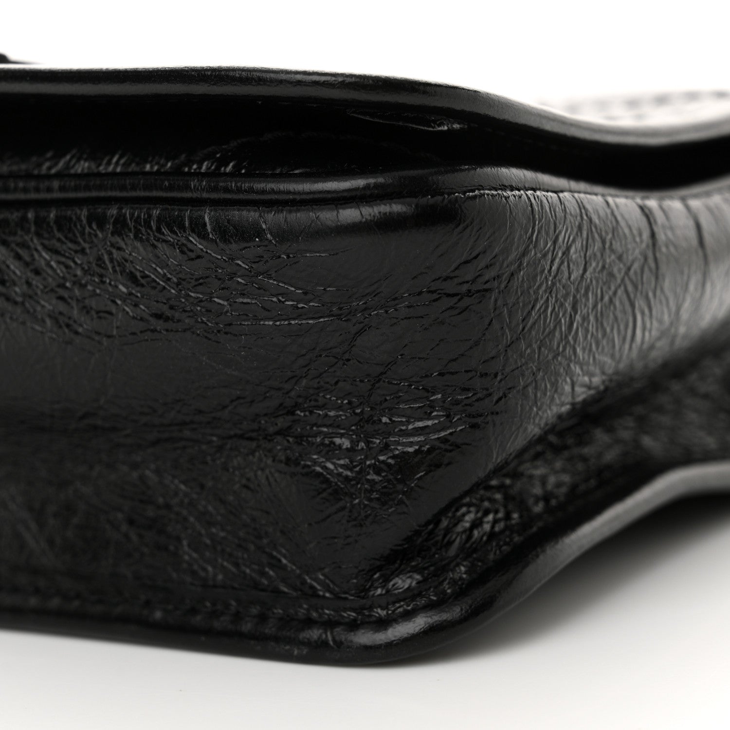 Saint Laurent Crinkled Calfskin Matelasse Monogram Niki Chain Wallet Black 10 of 10