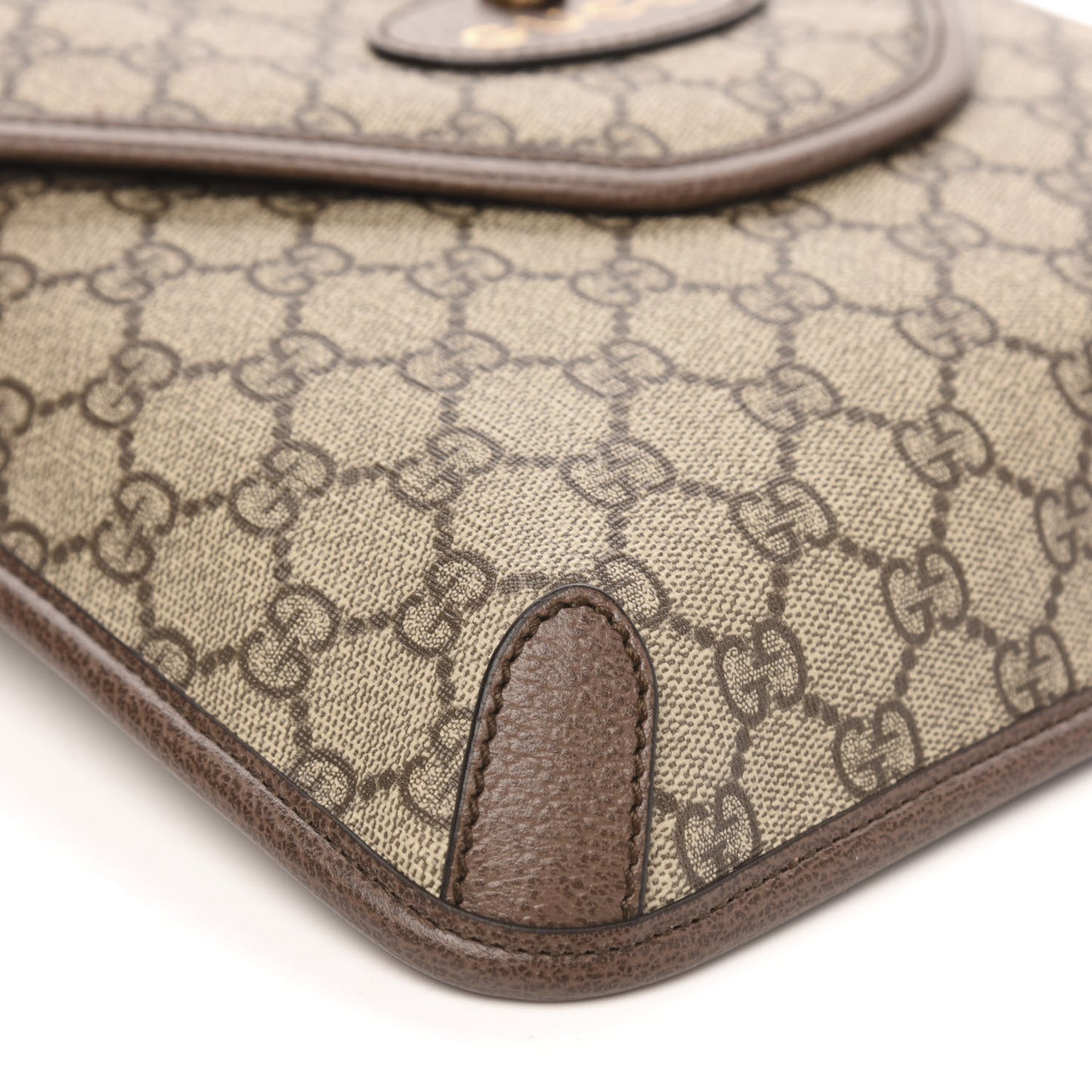 GG Supreme Monogram Web Medium Neo Vintage Flap Messenger Bag Beige New Acero
