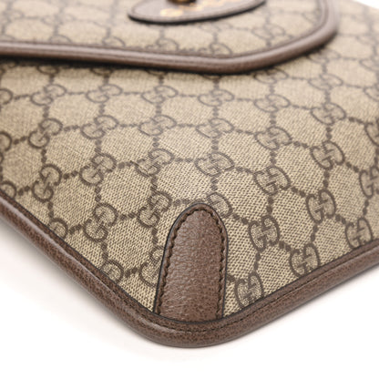 Gucci GG Supreme Monogram Web Medium Neo Vintage Flap Messenger Bag Beige New Acero 9 of 10