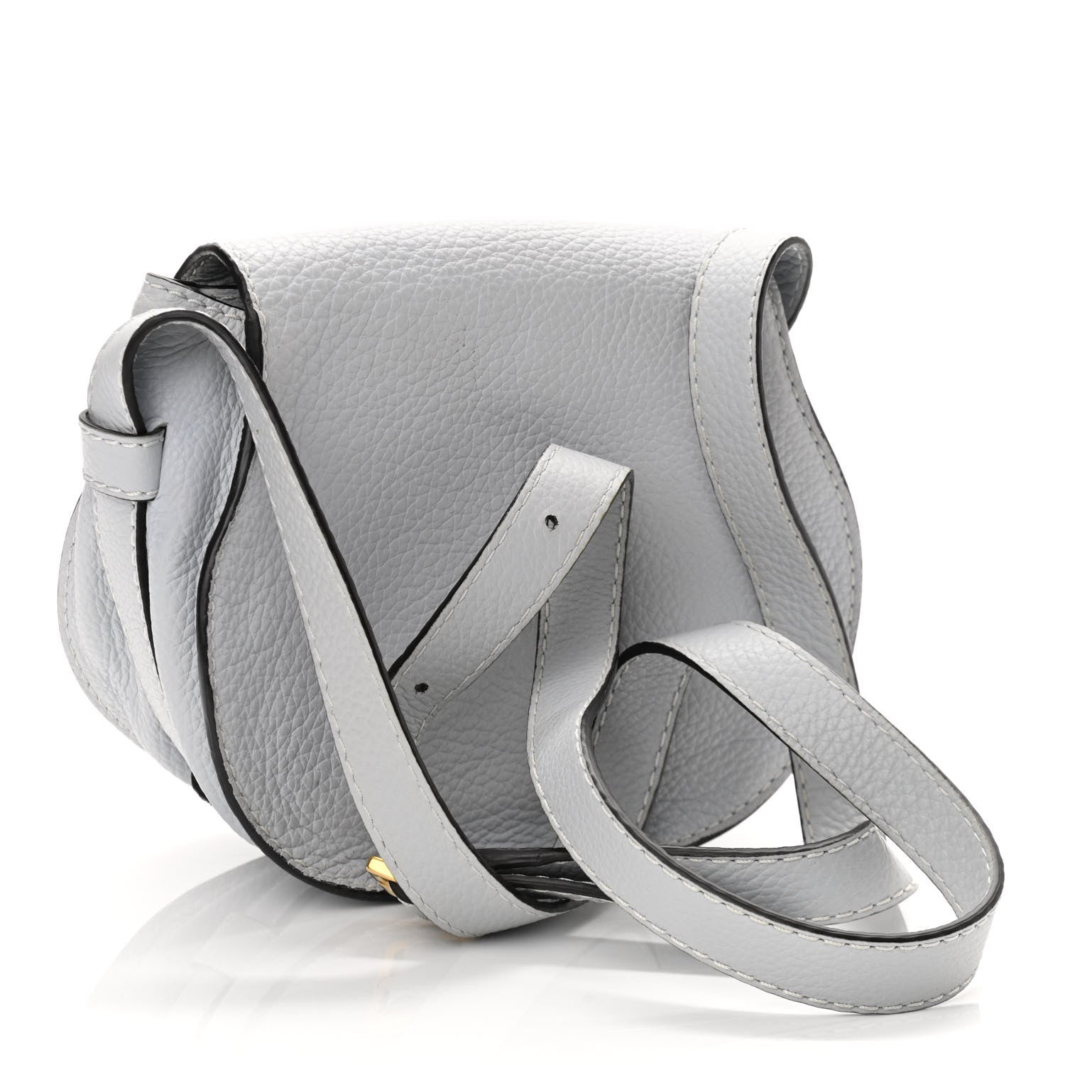 Chloe Calfskin Marcie Round Crossbody Bag Light Cloud 3 of 11