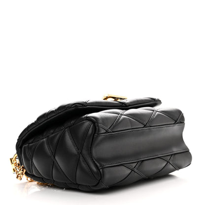 Louis Vuitton Lambskin Malletage Top Handle GO-14 MM Black 5 of 10