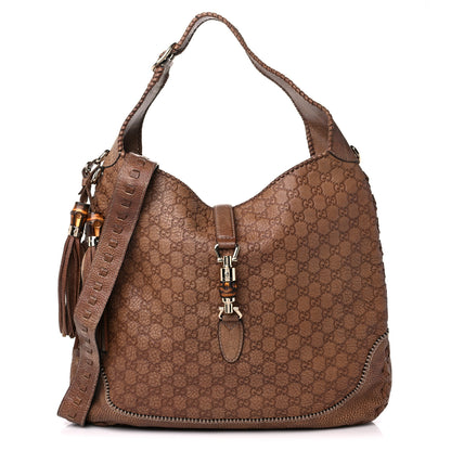 Gucci Guccissima Large New Jackie Hobo Light Brown 1 of 11