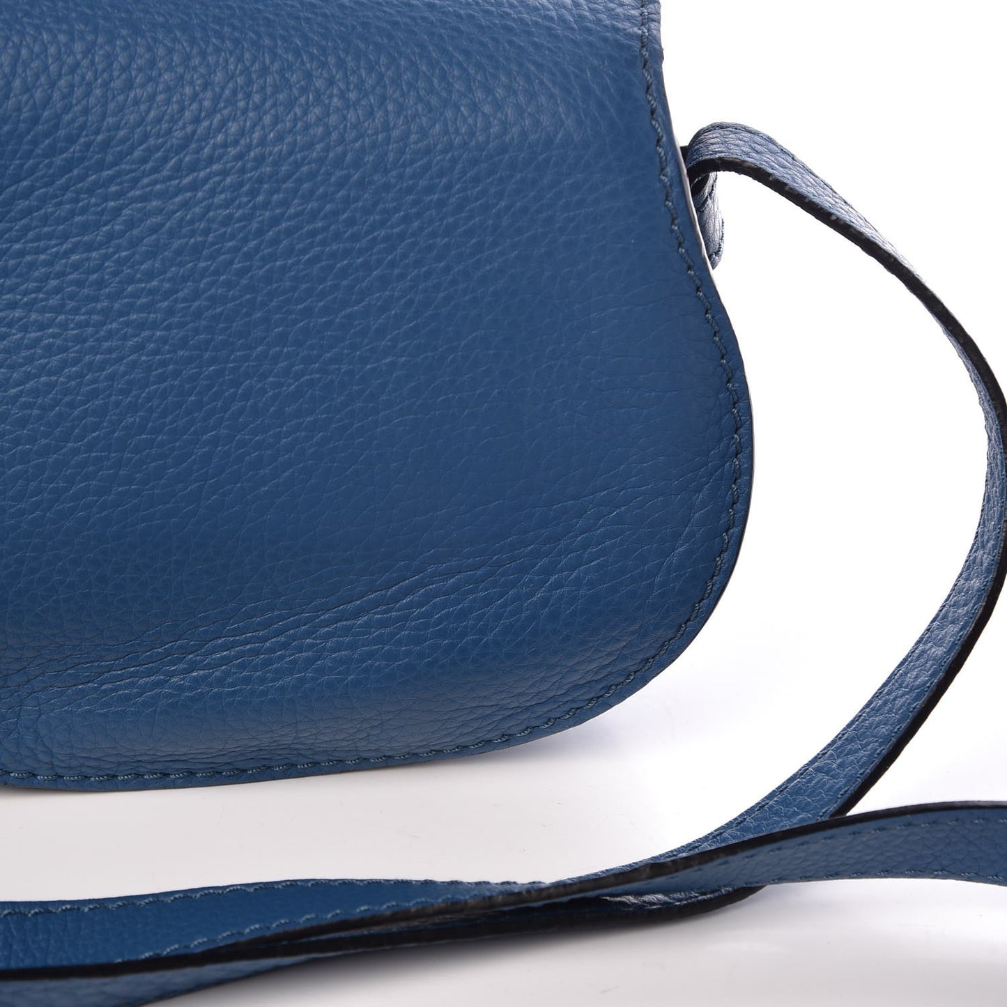 Calfskin Mini Marcie Round Crossbody Bag Royal Navy
