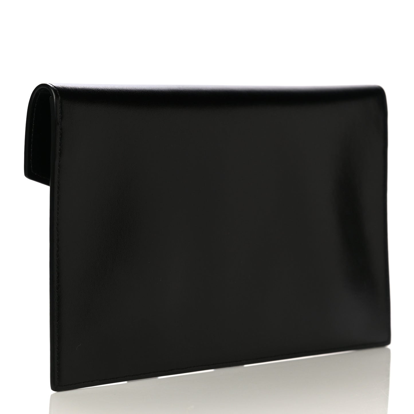 Smooth Shiny Calfskin Monogram Uptown Pouch Black