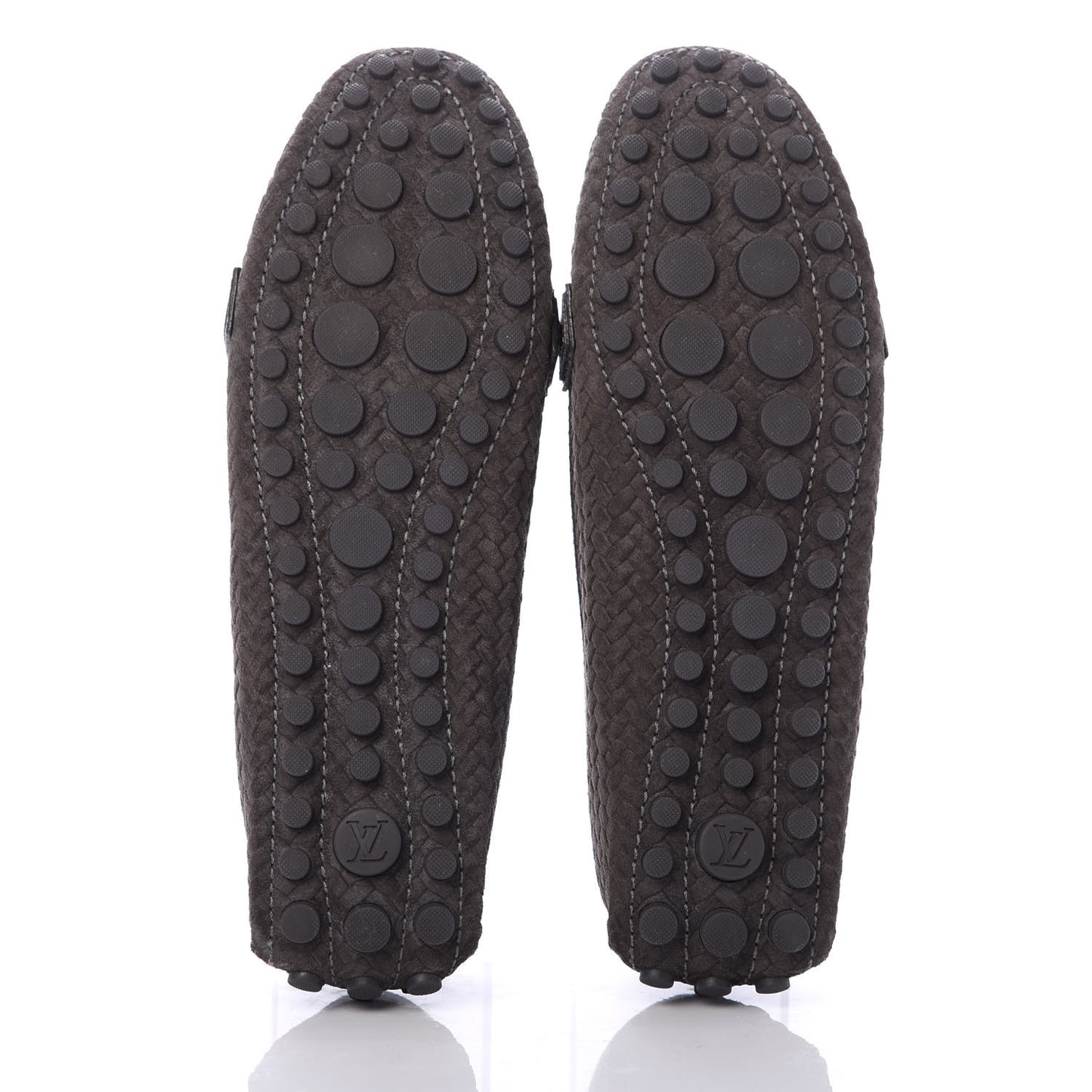 Woven Suede Oxford Loafers 40 Brown