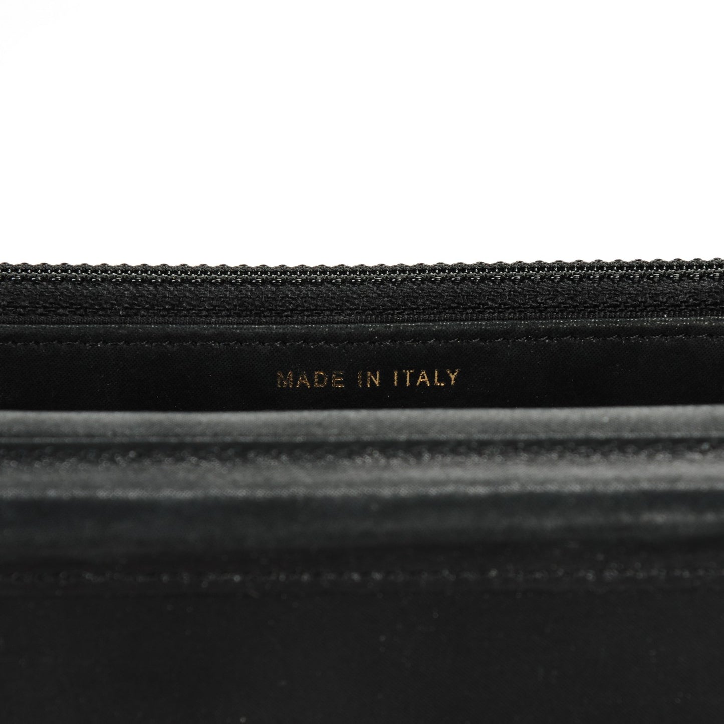 Python Iridescent Calfskin Wallet On Chain WOC Gold Black