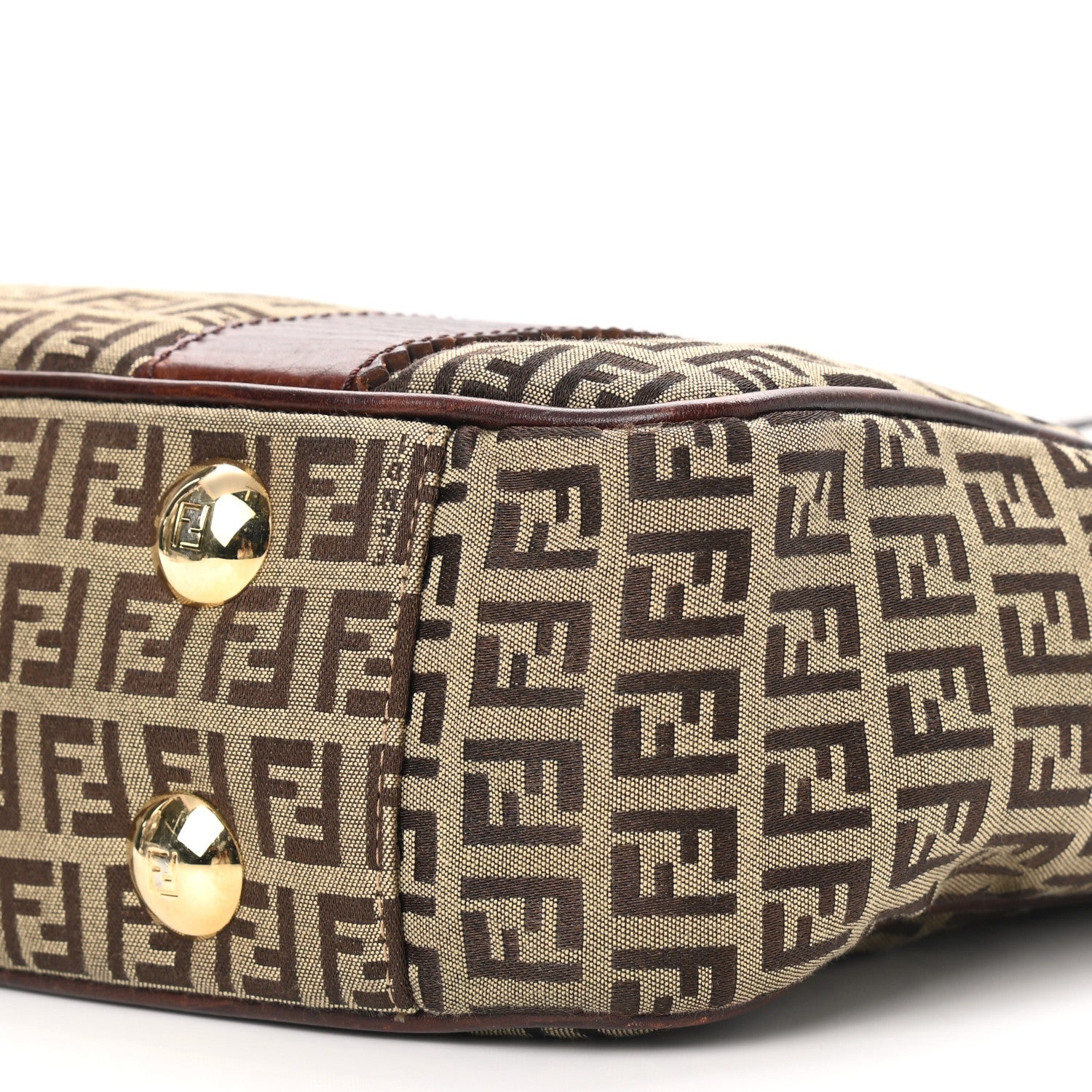 Fendi Zucchino Vitello Shopping Tote Mogano Panna Bruciato 10 of 10