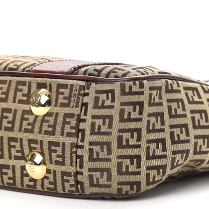 Fendi Zucchino Vitello Shopping Tote Mogano Panna Bruciato 10 of 10