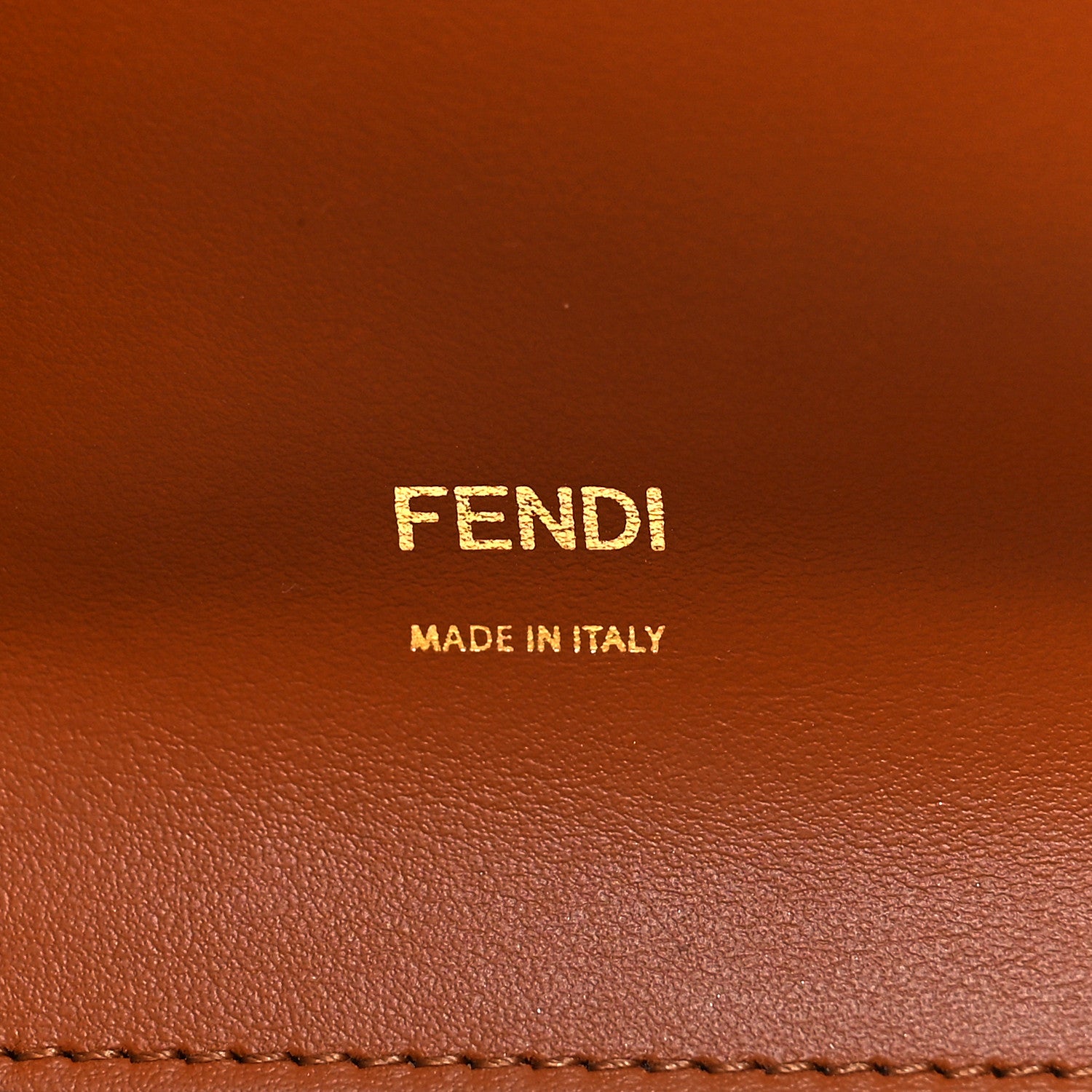 Fendi Vitello Seta Century Small Peekaboo X-Tote Black Brandy 6 of 8