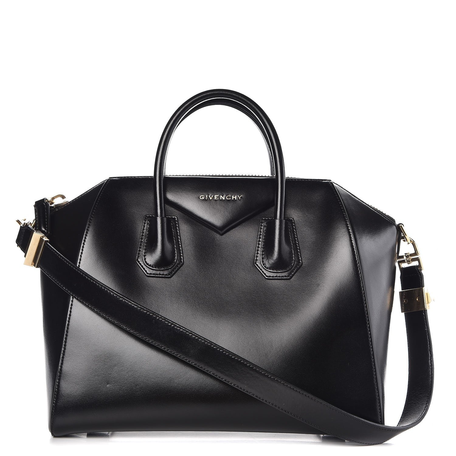 Givenchy Shiny Lord Calfskin Medium Antigona Black 1 of 10