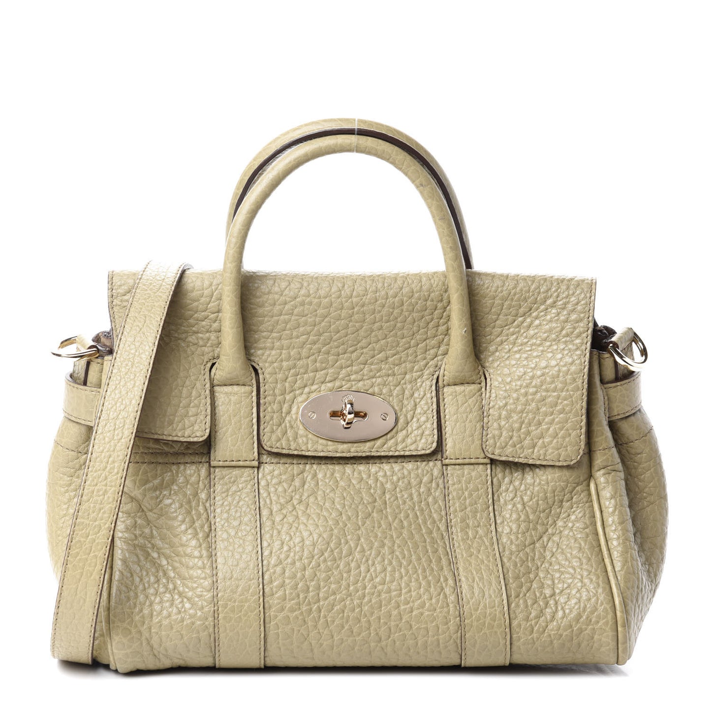 Shrunken Calfskin Small Bayswater Beige