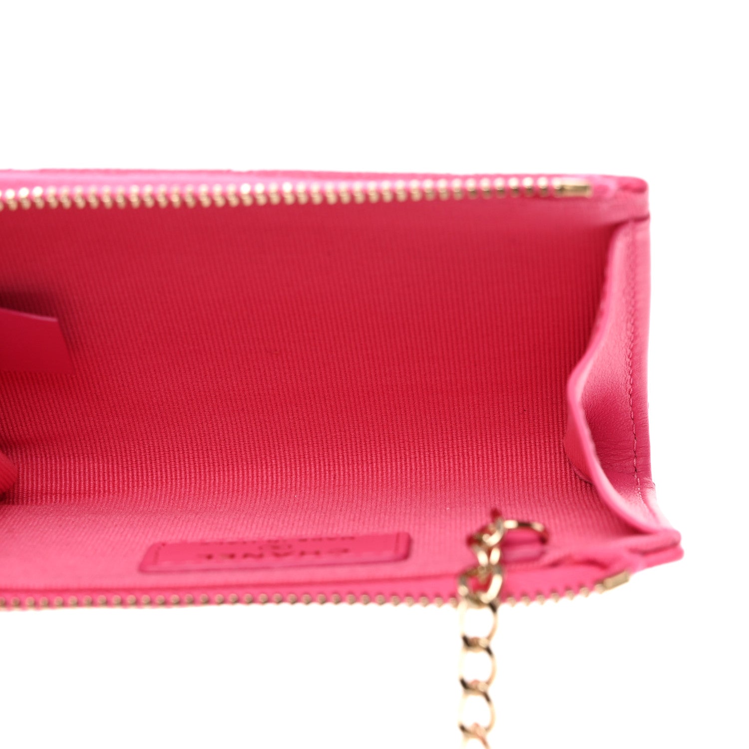 Chanel Caviar Quilted Zipped Key Holder Case Pink 5 of 7