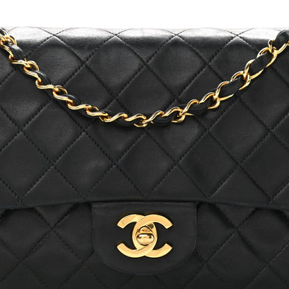 Chanel Lambskin Quilted Medium Double Flap Black 7 of 14