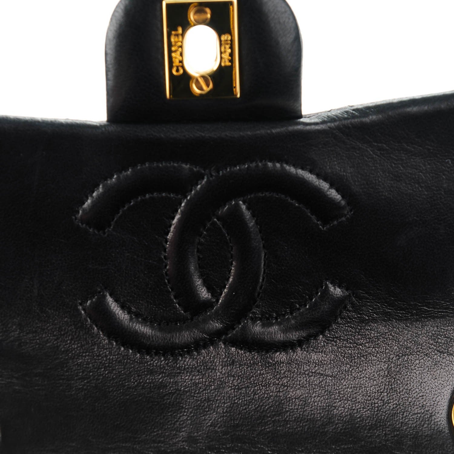 Chanel Lambskin Quilted Mini Square Flap Black 6 of 9