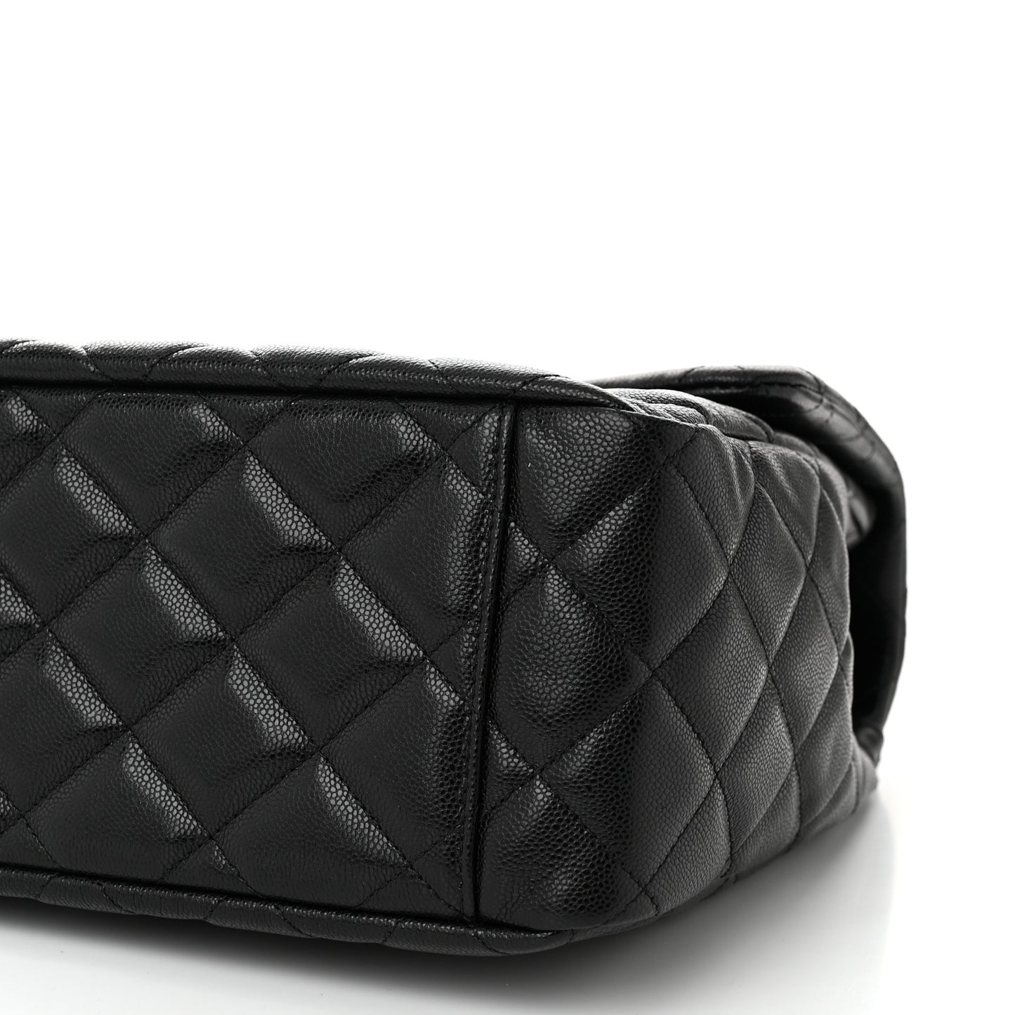 Caviar Quilted XXL Travel Flap Bag Black