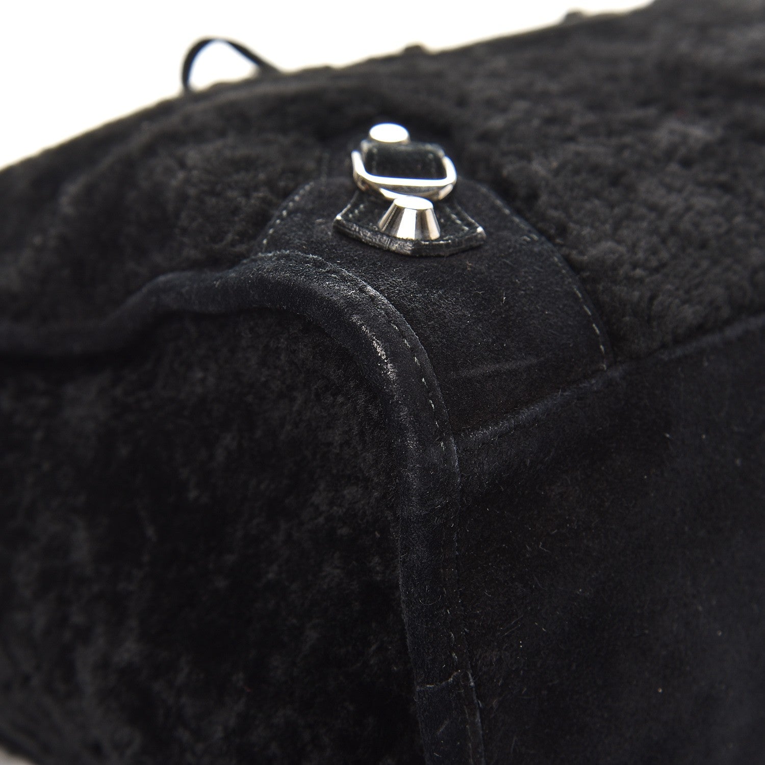 Balenciaga Shearling Suede Classic Hardware City Black 8 of 12