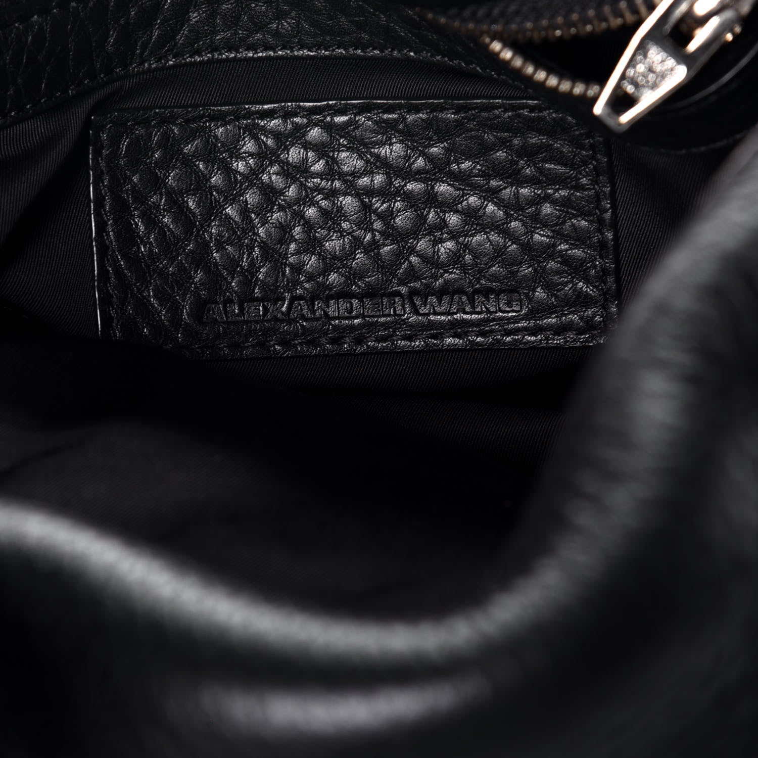 Alexander Wang Pebbled Lambskin Rocco Black Pale Gold Hardware 7 of 10